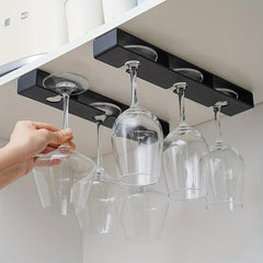 Under Shelf Wine Glass Holder Metal Rack