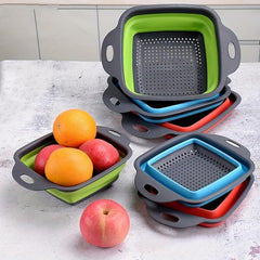 Multifunctional Folding Drain Basket for Fruit and Vegetable Storage