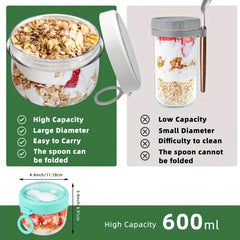Leak-proof Container for Overnight Oats - Reusable Jar