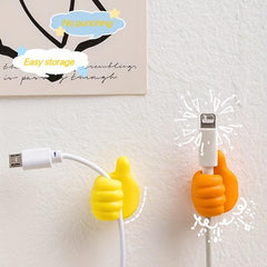 4pcs Thumb Hook Wire Organizer Desktop Data Cable Storage Charging Cable Fixer