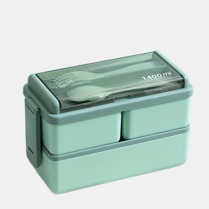 Double Layer Lunch Box Sealed Insulation Portable PP Lunch Box