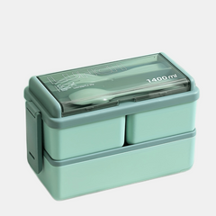 Double Layer Lunch Box Sealed Insulation Portable PP Lunch Box