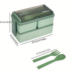 Double Layer Lunch Box Sealed Insulation Portable PP Lunch Box