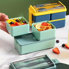 Double Layer Lunch Box Sealed Insulation Portable PP Lunch Box