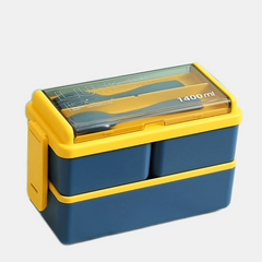 Double Layer Lunch Box Sealed Insulation Portable PP Lunch Box