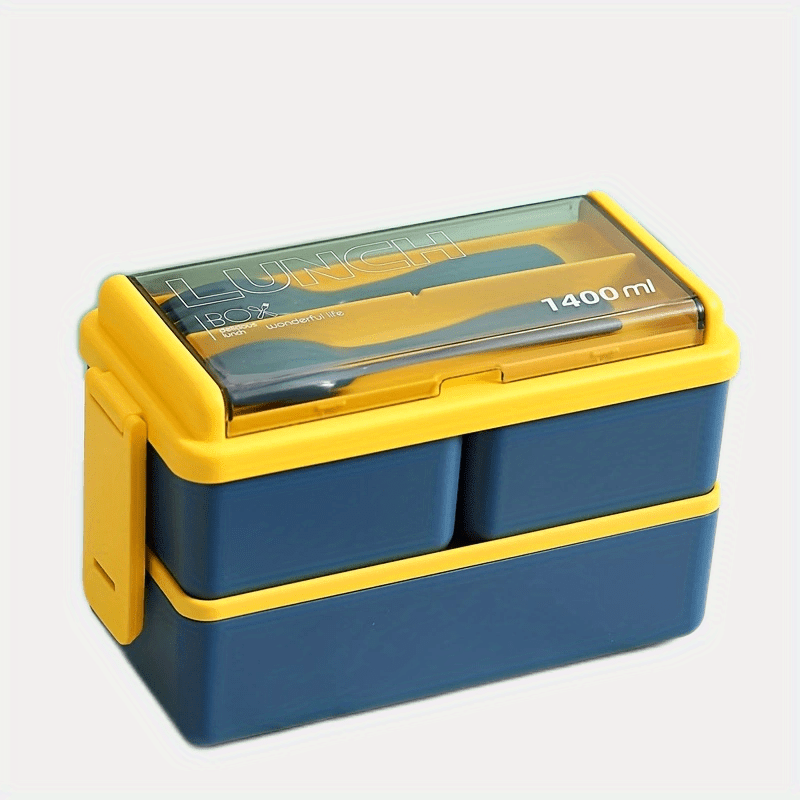 Double Layer Lunch Box Sealed Insulation Portable PP Lunch Box