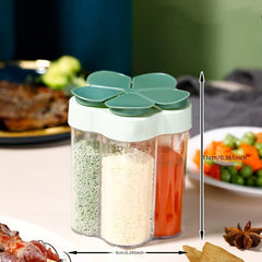 5-in-1 Travel Spice Containers Clear Plastic Jars with Labels & Airtight Lids