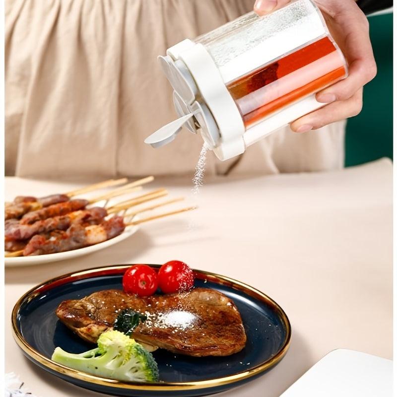 5-in-1 Travel Spice Containers Clear Plastic Jars with Labels & Airtight Lids