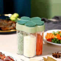 5-in-1 Travel Spice Containers Clear Plastic Jars with Labels & Airtight Lids