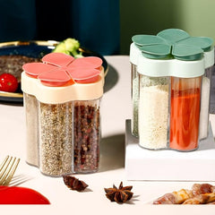 5-in-1 Travel Spice Containers Clear Plastic Jars with Labels & Airtight Lids