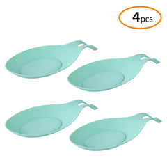 Green Silicone Spoon Rests Kitchen Scoop Bracket Stand Spoon Shelf Utensil Spatu
