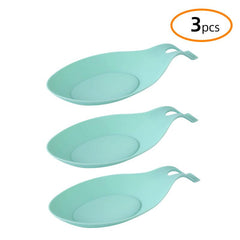 Green Silicone Spoon Rests Kitchen Scoop Bracket Stand Spoon Shelf Utensil Spatu