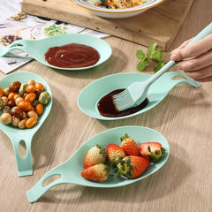 Green Silicone Spoon Rests Kitchen Scoop Bracket Stand Spoon Shelf Utensil Spatu