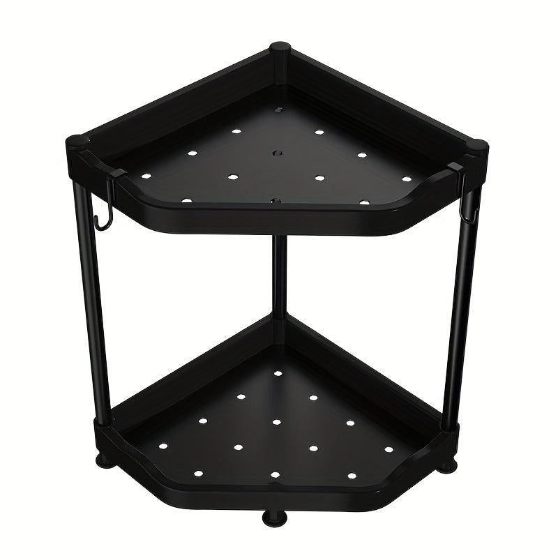 Double Layer Triangular Rack for Organizing Spices on Countertop