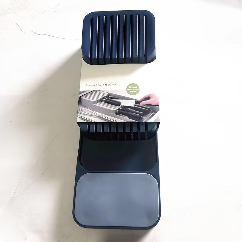 1pc Two stage Tool Drawer Storage Horizontal Tool Holder Gray