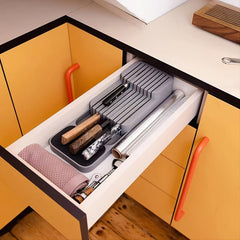 1pc Two stage Tool Drawer Storage Horizontal Tool Holder Gray