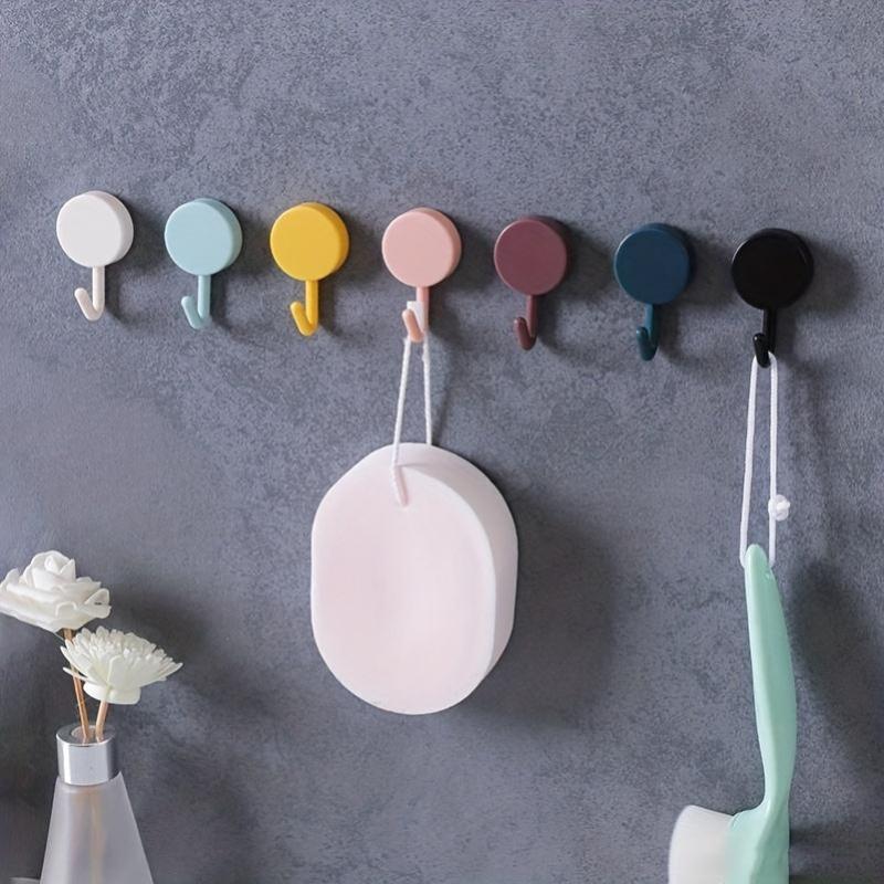 5pcs Strong Adhesive Sticker Hooks for Wall Hanging Kitchen Bathroom No Trace
