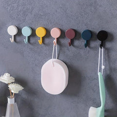 5pcs Strong Adhesive Sticker Hooks for Wall Hanging Kitchen Bathroom No Trace