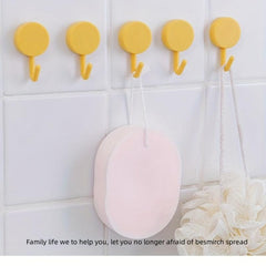 5pcs Strong Adhesive Sticker Hooks for Wall Hanging Kitchen Bathroom No Trace