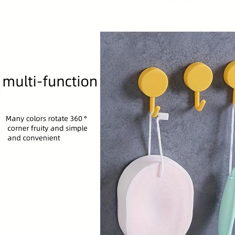 5pcs Strong Adhesive Sticker Hooks for Wall Hanging Kitchen Bathroom No Trace
