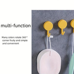 5pcs Strong Adhesive Sticker Hooks for Wall Hanging Kitchen Bathroom No Trace