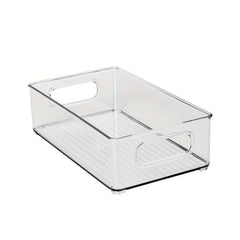 1pc Transparent Refrigerator Storage Box for Fruits Vegetables and Beverages
