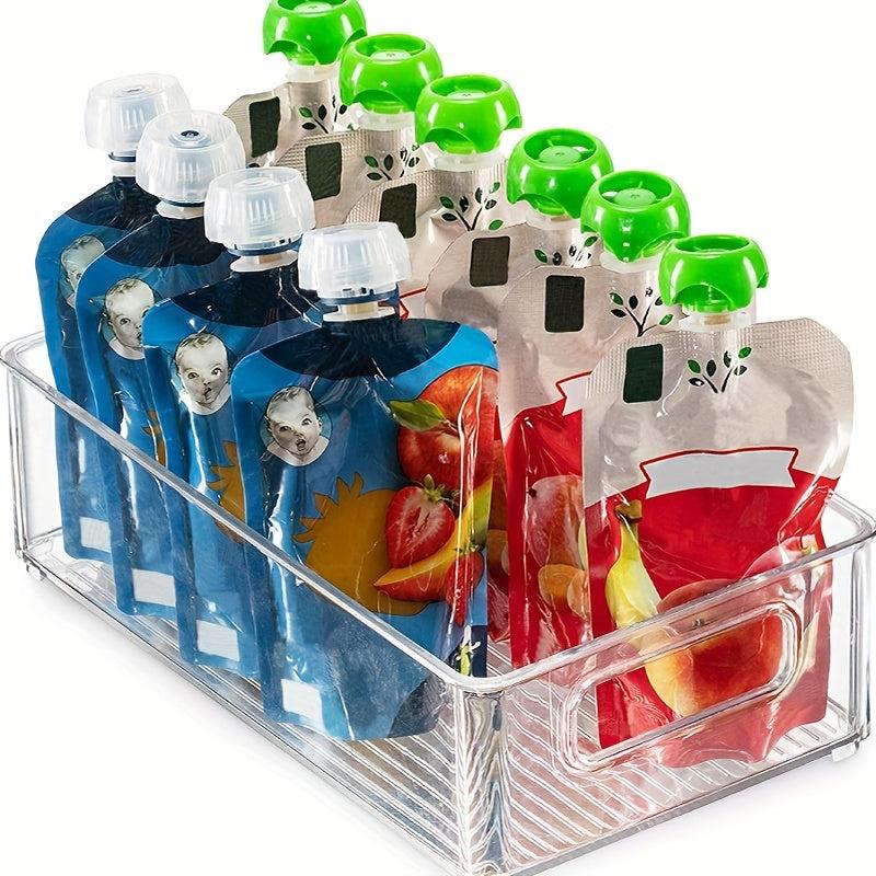 1pc Transparent Refrigerator Storage Box for Fruits Vegetables and Beverages