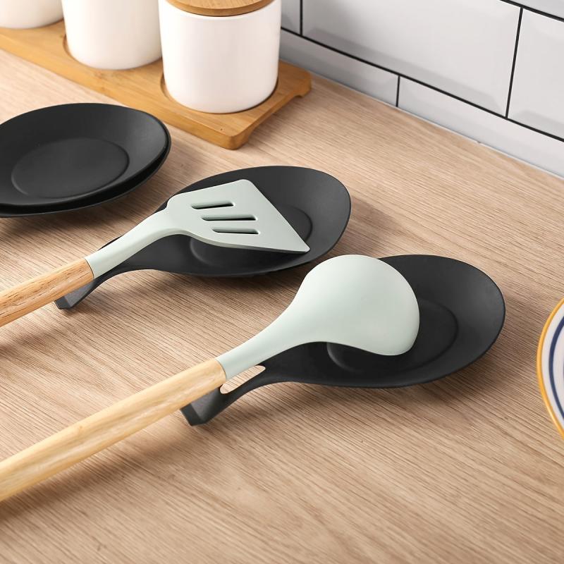 Silicone Spoon Rests Kitchen Scoop Bracket Stand Spoon Shelf Utensil Holder