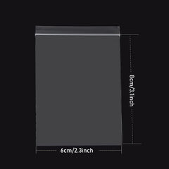 100 Pcs Clear Zipper Bags Resealable Snack Nuts Candy Storage Pouches