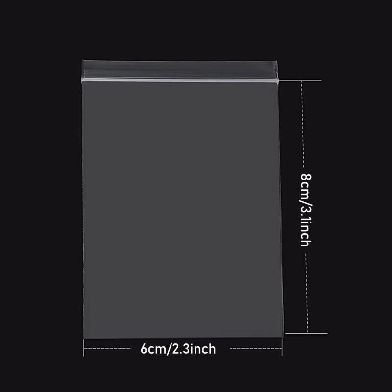 100 Pcs Clear Zipper Bags Resealable Snack Nuts Candy Storage Pouches