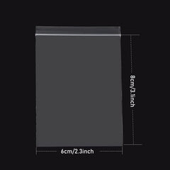 100 Pcs Clear Zipper Bags Resealable Snack Nuts Candy Storage Pouches