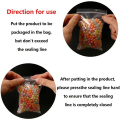 100 Pcs Clear Zipper Bags Resealable Snack Nuts Candy Storage Pouches