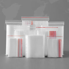 100 Pcs Clear Zipper Bags Resealable Snack Nuts Candy Storage Pouches