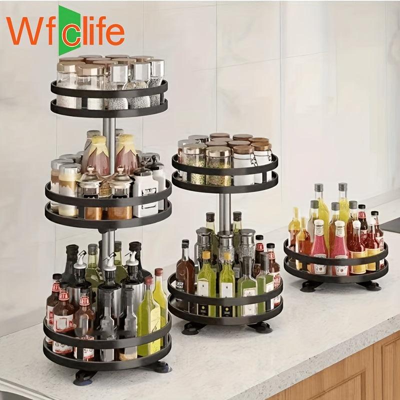 1pc Wfclife 1 2 3 Layers Space Saving Kitchen Storage Spice Rack Organizer