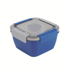 Stackable Lunch Container with 38 oz Salad Bowl, 4 Compartments