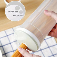 Clear Spaghetti Pasta Storage Container Adjustable Lid Plastic Food Storage Jar