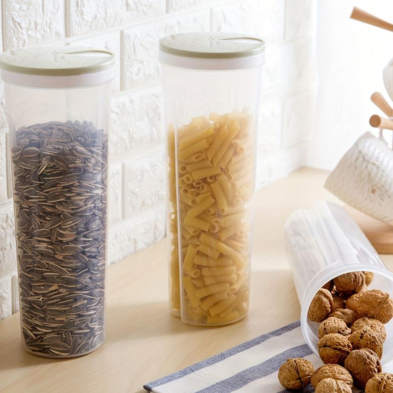 Clear Spaghetti Pasta Storage Container Adjustable Lid Plastic Food Storage Jar