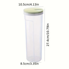 Clear Spaghetti Pasta Storage Container Adjustable Lid Plastic Food Storage Jar