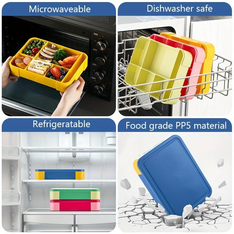 Leakproof Double Layer Lunch Box with Cutlery for Office Workers