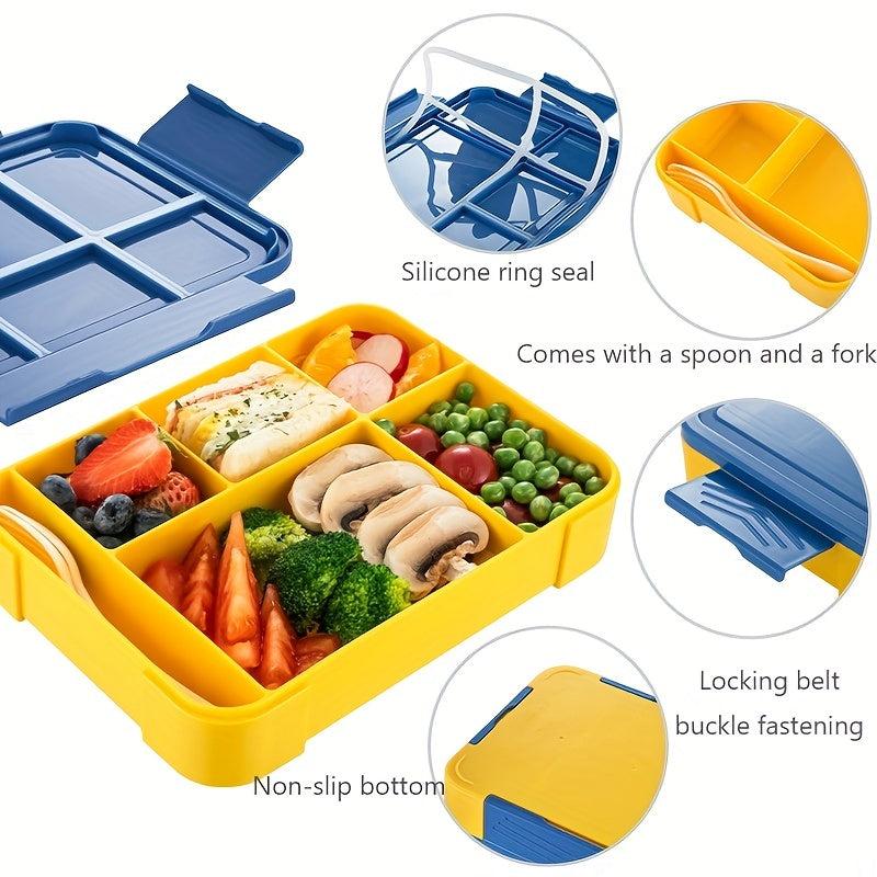 Leakproof Double Layer Lunch Box with Cutlery for Office Workers