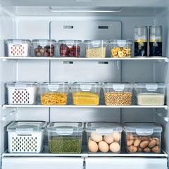 3pcs Food Drain Box Double layer Fresh Keeping Refrigerator Crisper