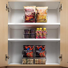 2pcs Kitchen Pantry Storage Bins with Dividers for Fridge Cabinet Accessories