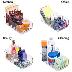2pcs Kitchen Pantry Storage Bins with Dividers for Fridge Cabinet Accessories