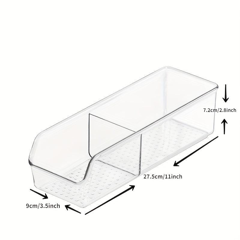 2pcs Kitchen Pantry Storage Bins with Dividers for Fridge Cabinet Accessories
