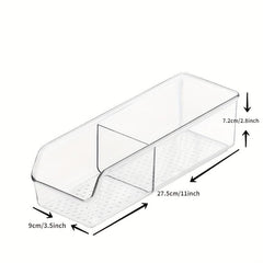 2pcs Kitchen Pantry Storage Bins with Dividers for Fridge Cabinet Accessories