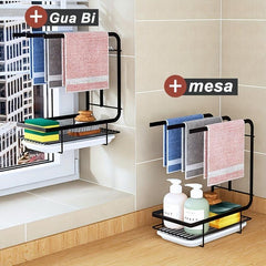 Kitchen Dishcloth Towel Rack Wall mounted Storage Rack Sponge Holder
