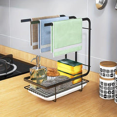 Kitchen Dishcloth Towel Rack Wall mounted Storage Rack Sponge Holder