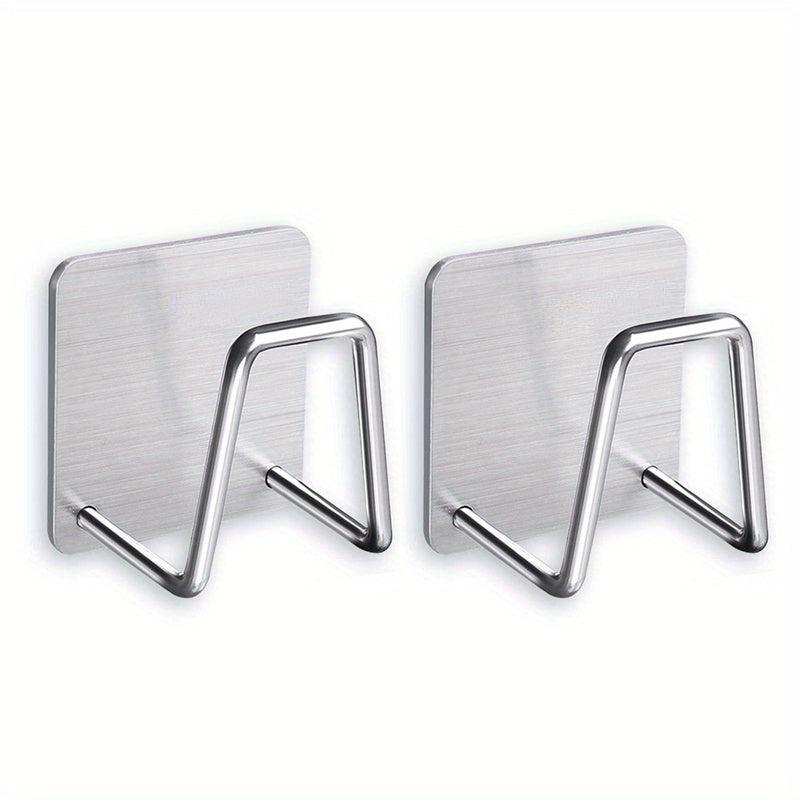 4pcs Self Adhesive Sink Sponges Holder 304 Stainless Steel Storage