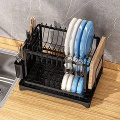 2 Tier Large Dish Drying Rack Stainless Steel