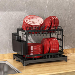 2 Tier Large Dish Drying Rack Stainless Steel